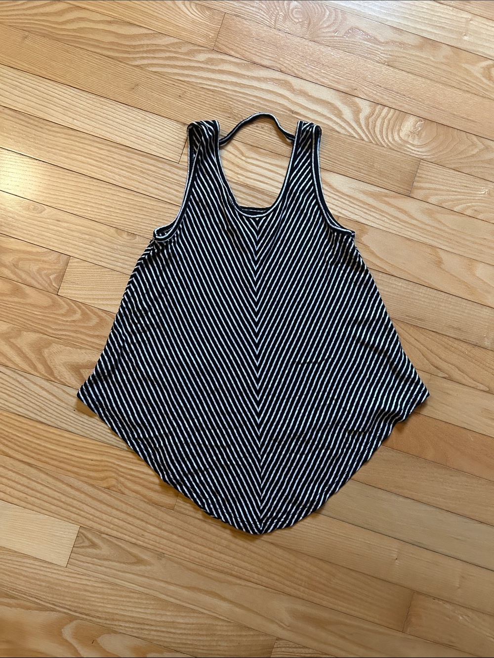 art class Black and White Striped Tank